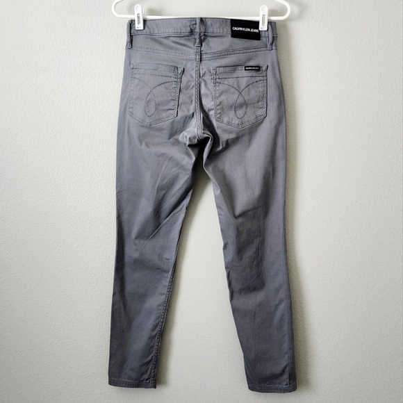Calvin Klein Jeans Gray Ankle Skinny Lightweight Pants With Stretch, Size 4 - Picture 11 of 13